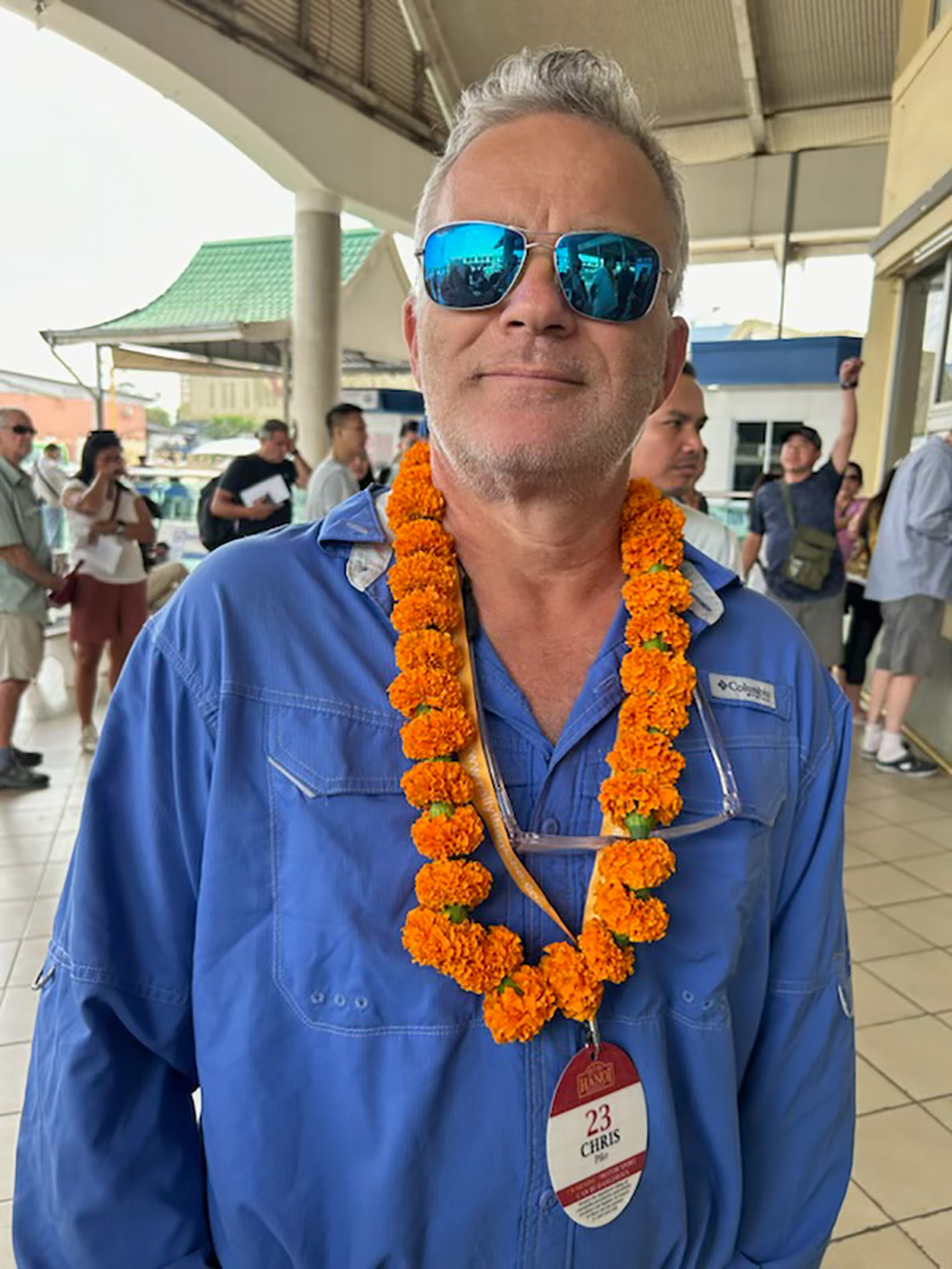 Chris with his Lei