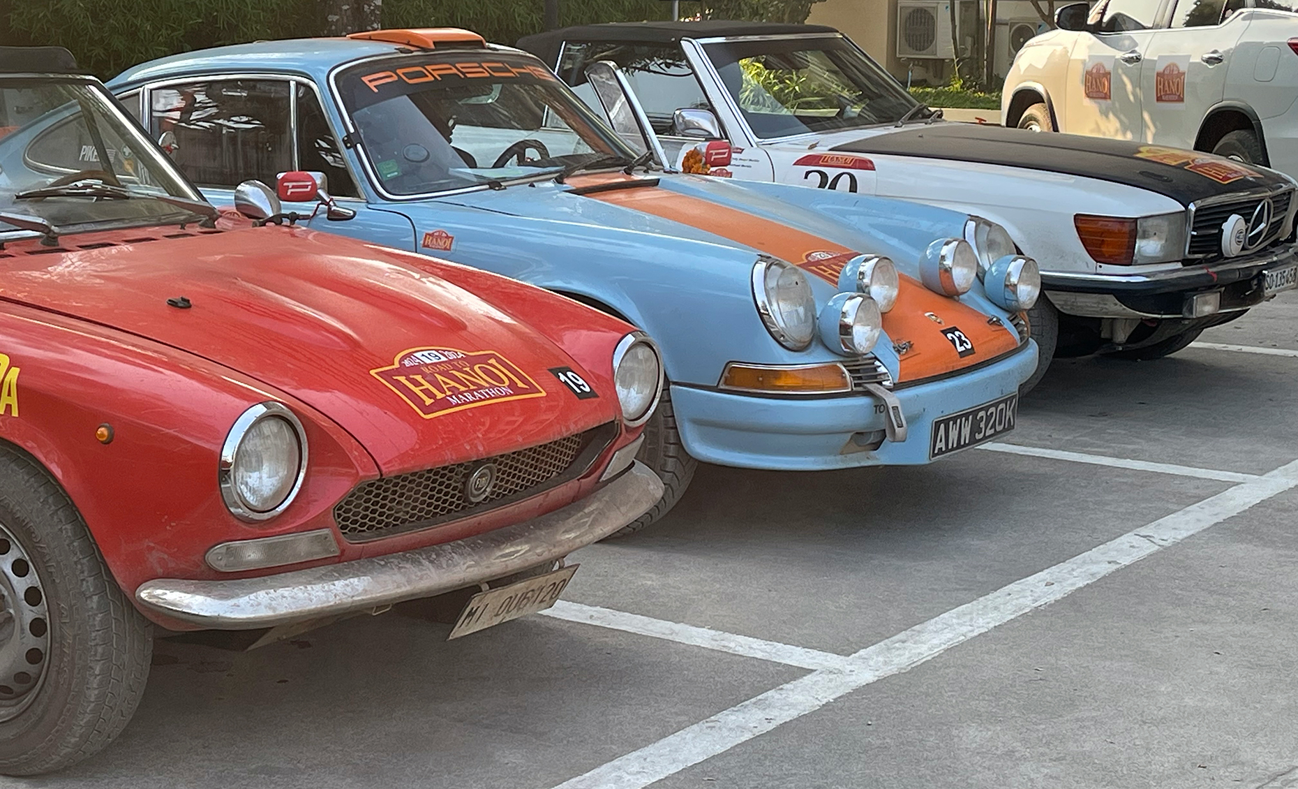 The Porsche and friends