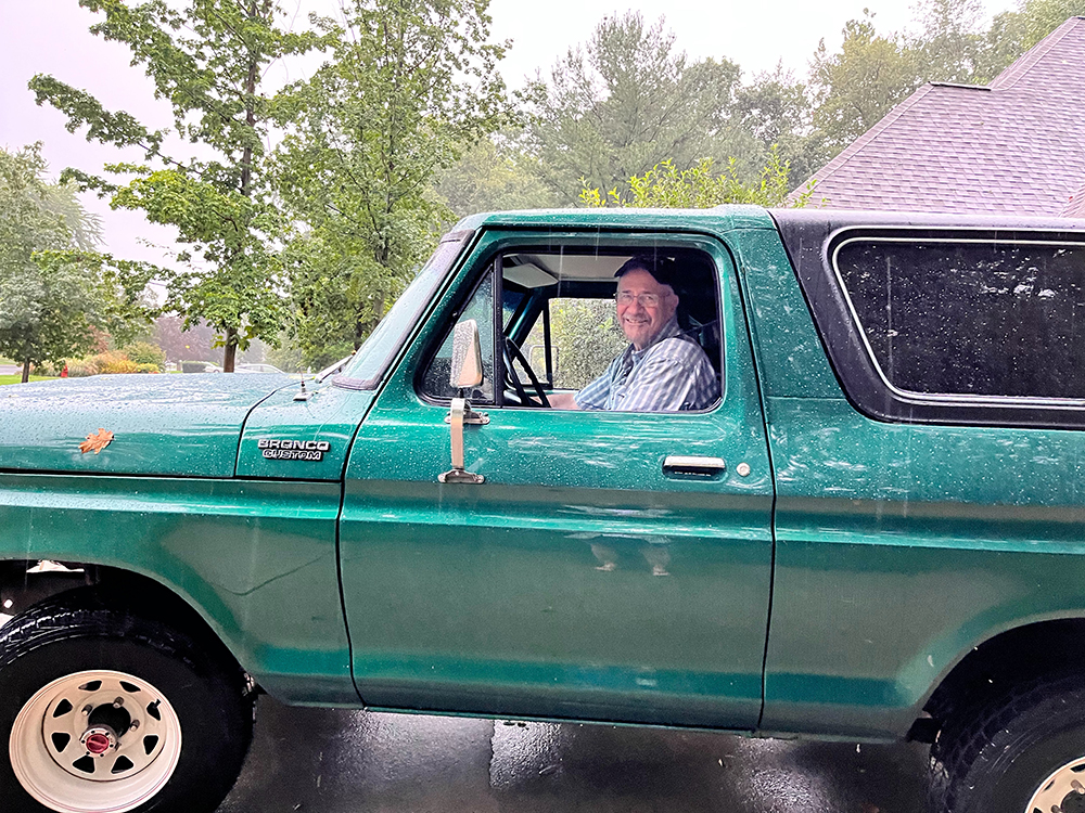 Tim has the Bronco ready