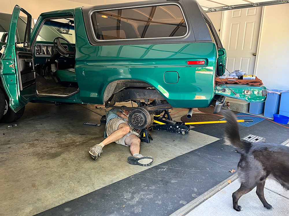 working on the Bronco