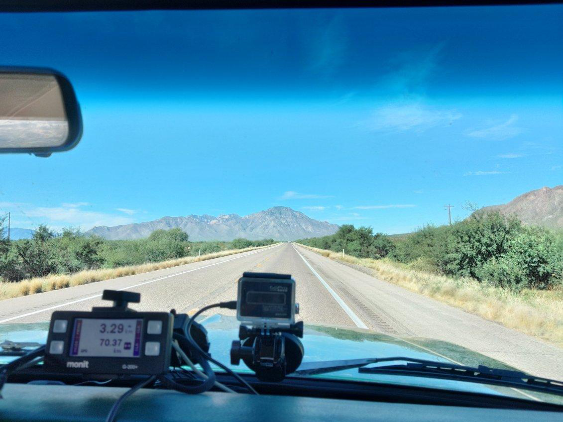 view from the dash