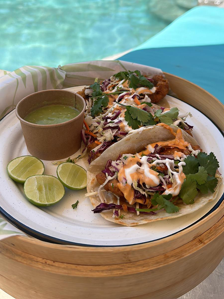 poolside meal