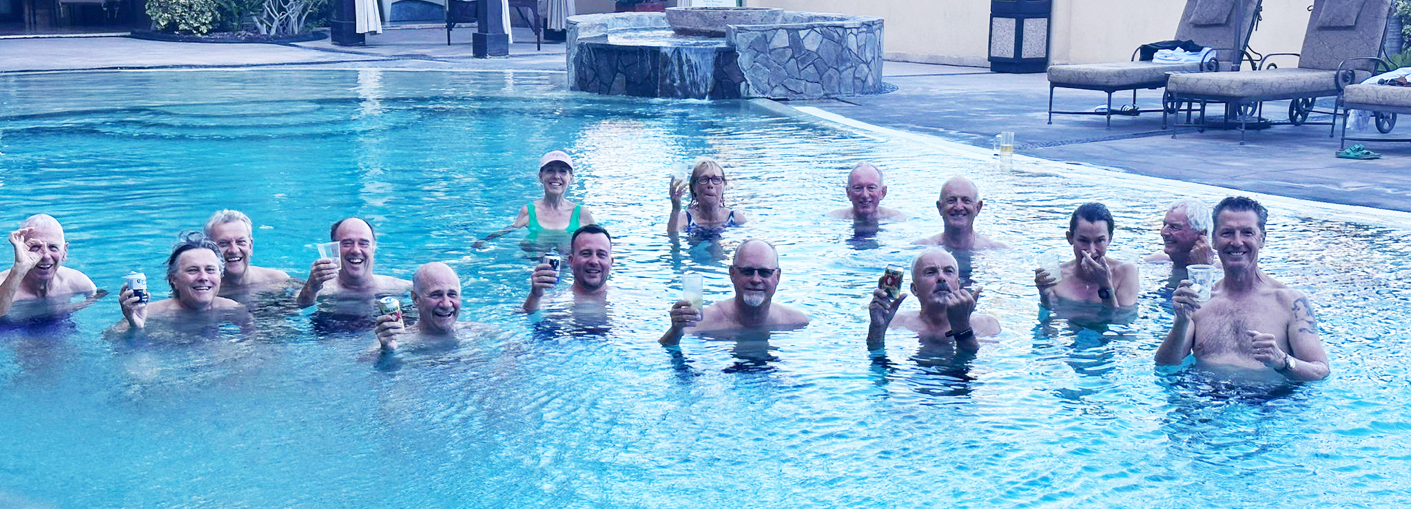 everyone - into the pool!
