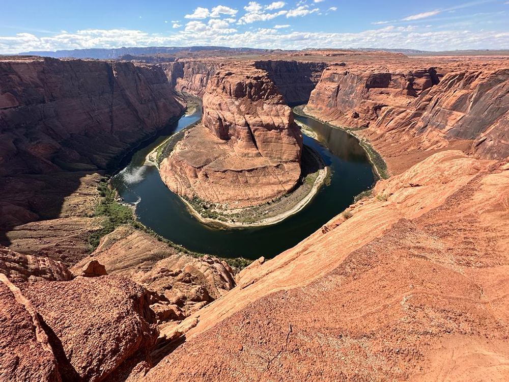 the river wrapping around