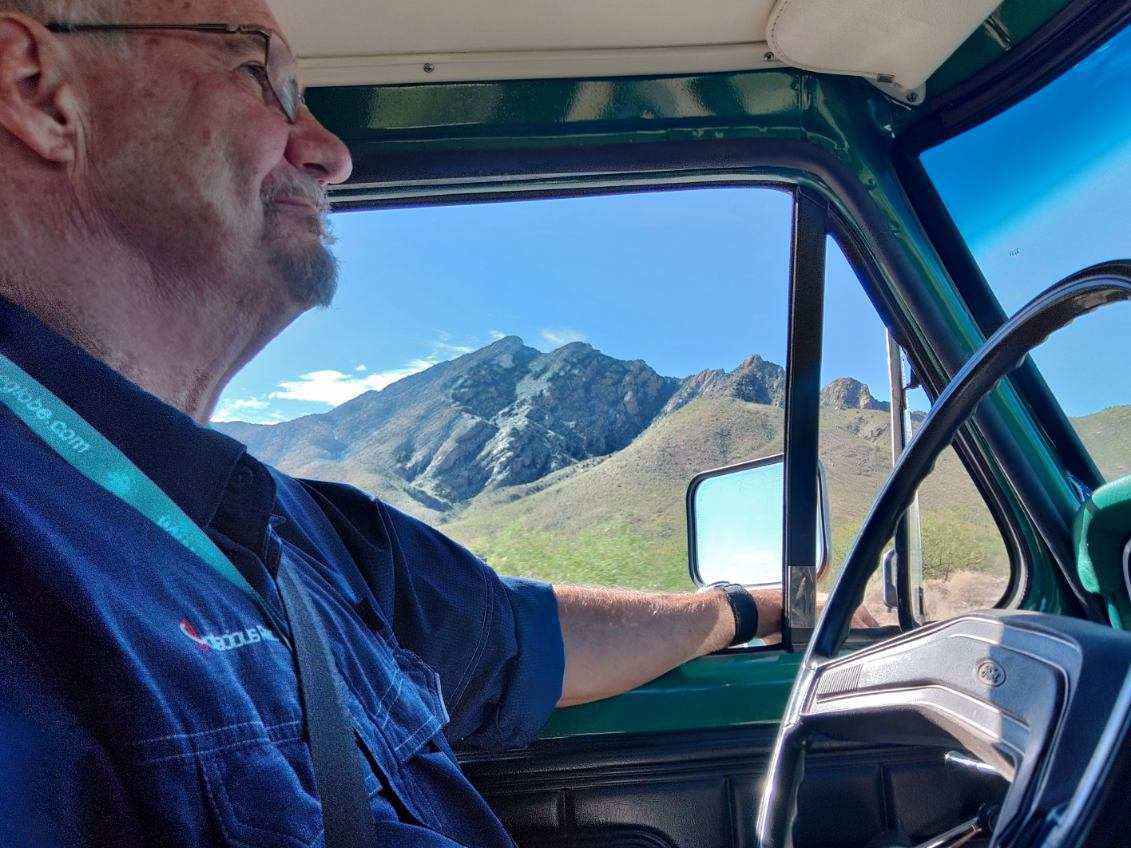 Tim at the Wheel