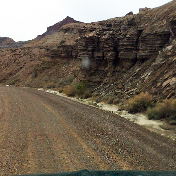 view from inside the Bronco