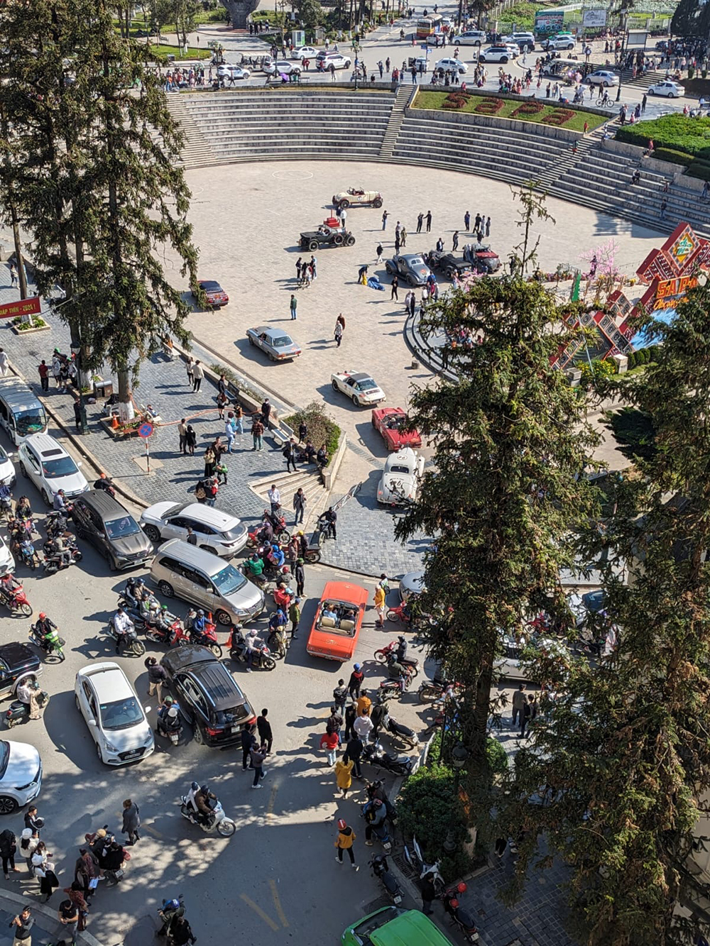 parkign from above