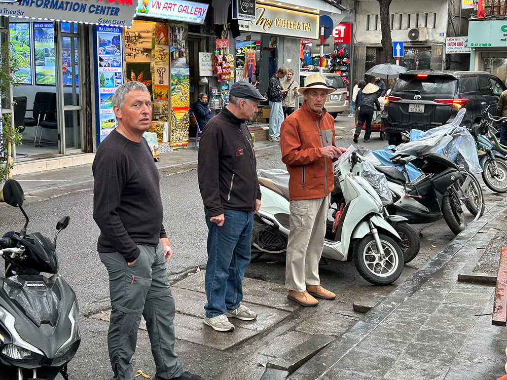 betweem the motorbikes