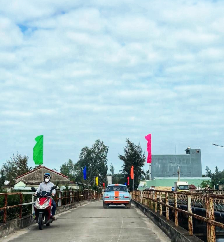 crossing a bridge