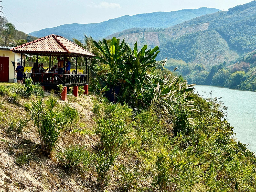 cliffside hut