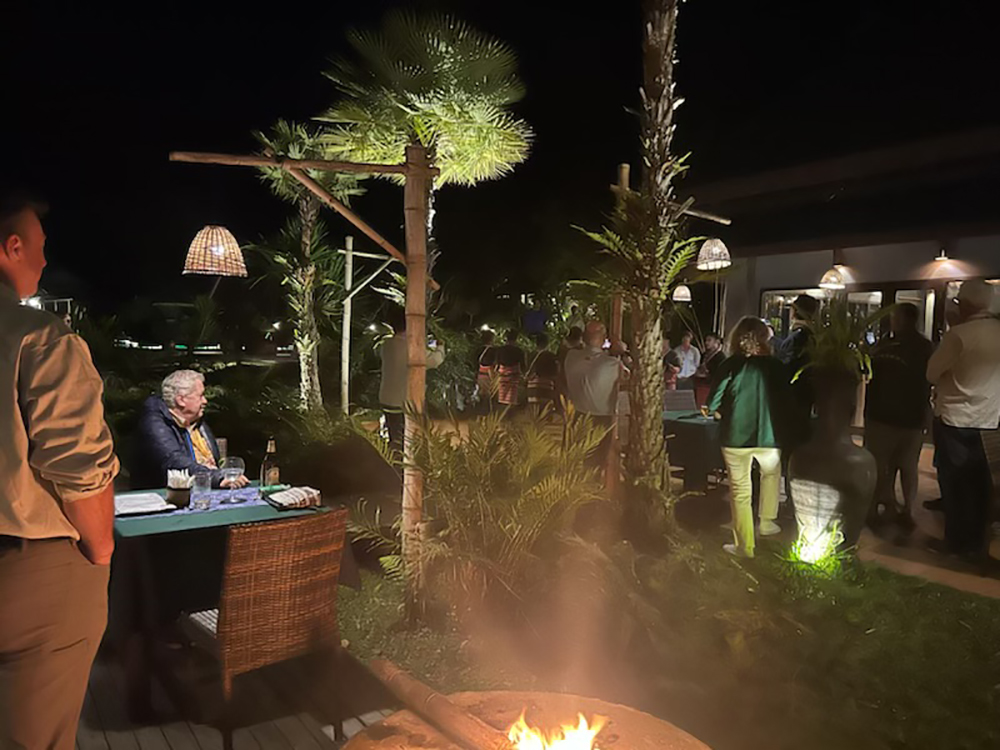 firepit at dinner