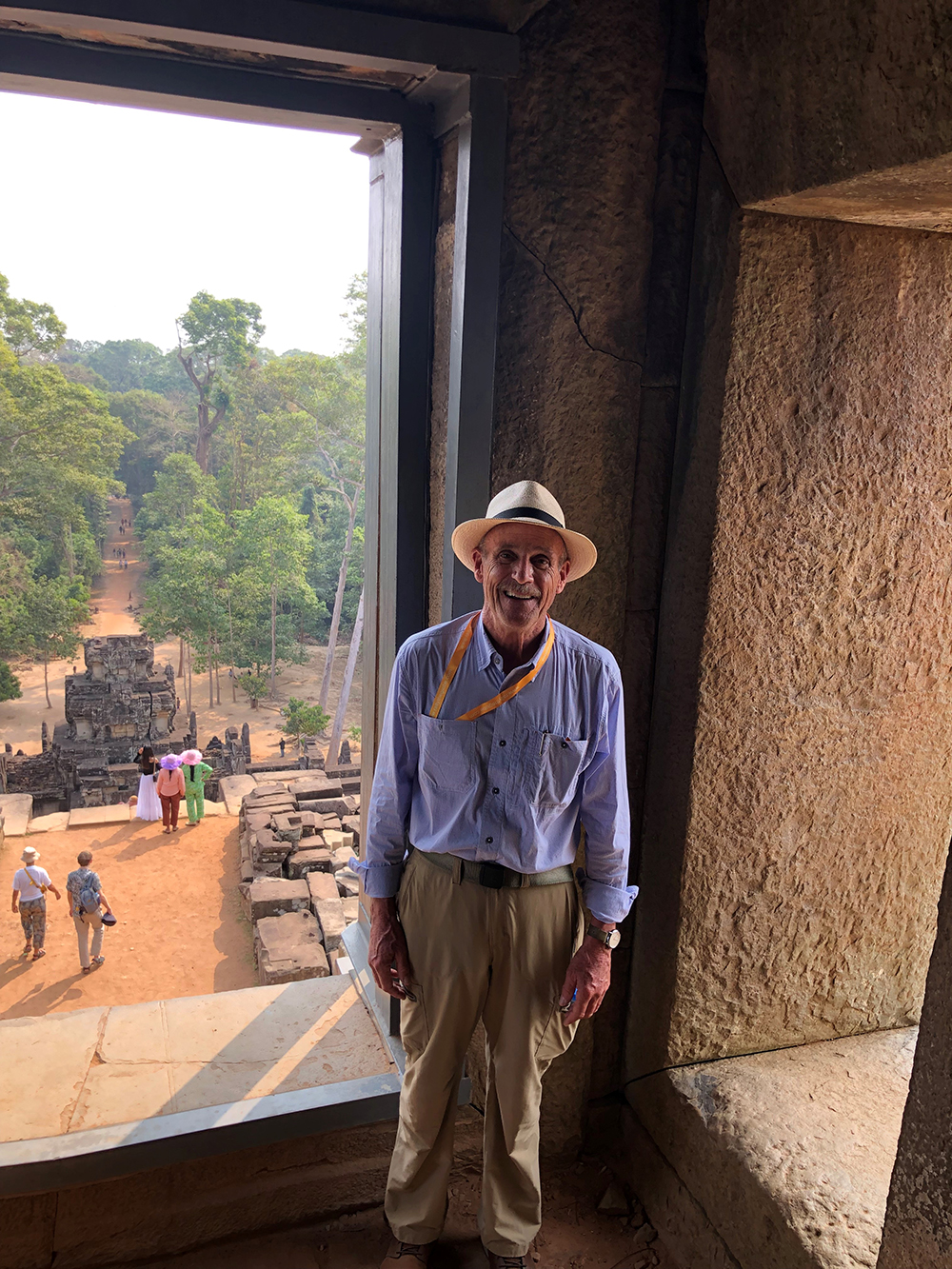 Jim inside the temple