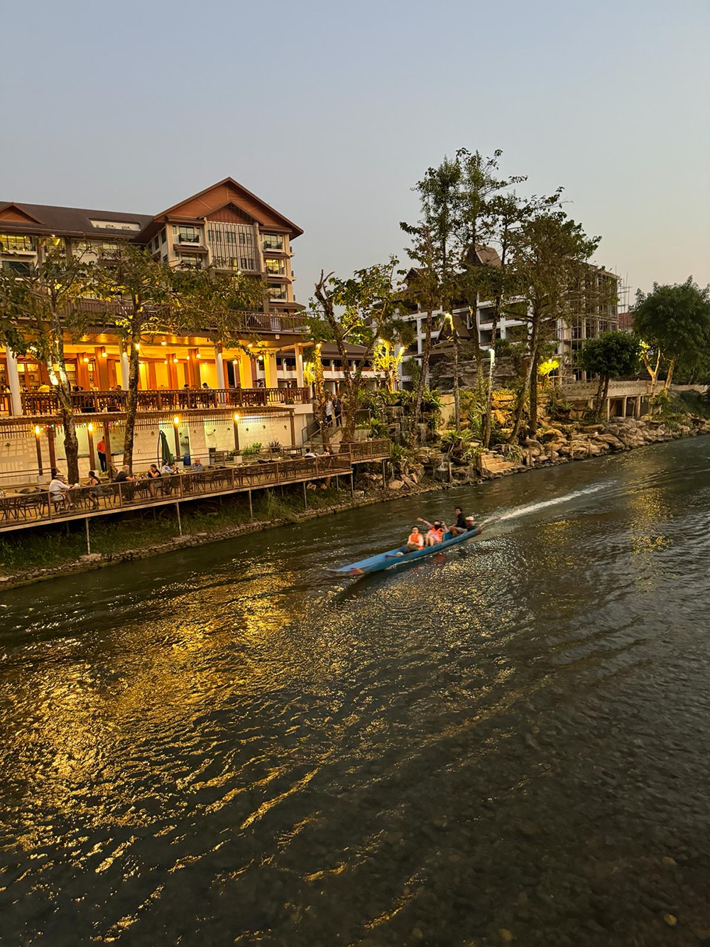 Laos motorboat