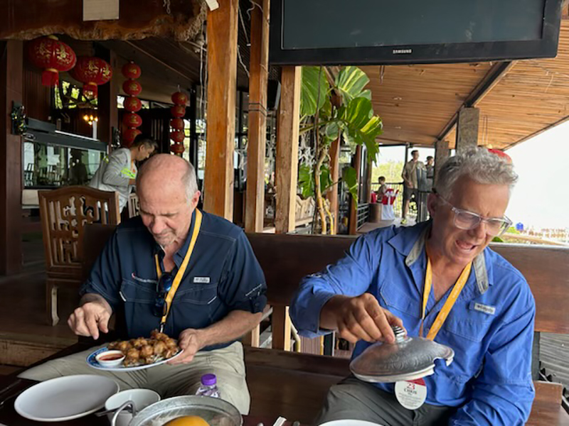 Tim and Chris at lunch