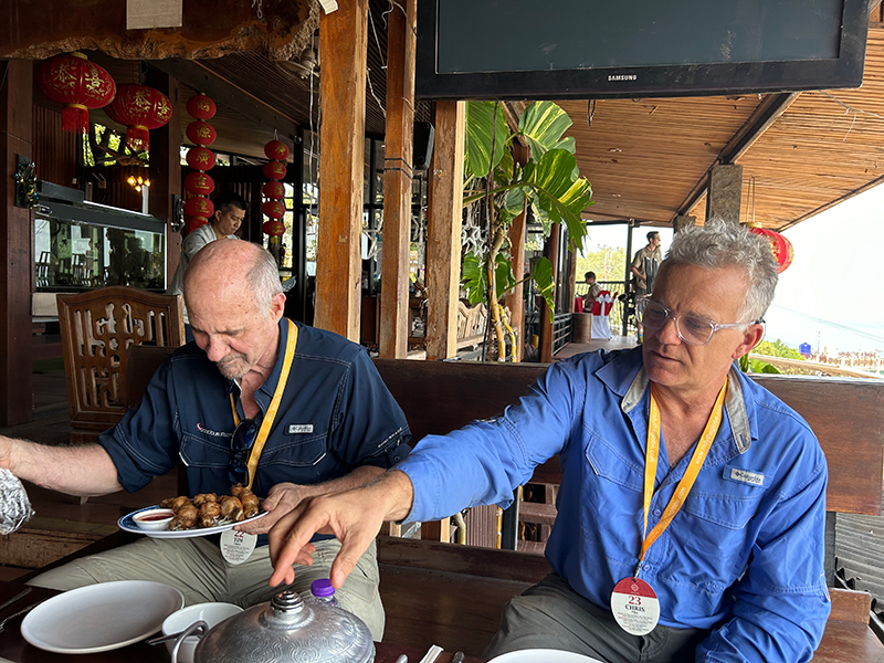 Tim and Chris at lunch