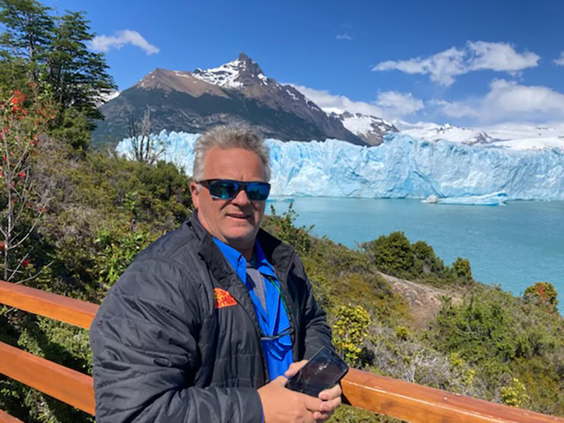 Chris at the Glacier Overlook