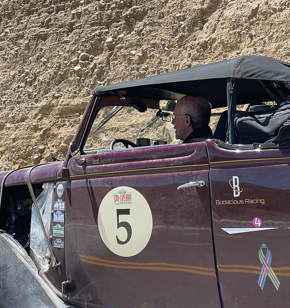 Tim and Jim in the Ford