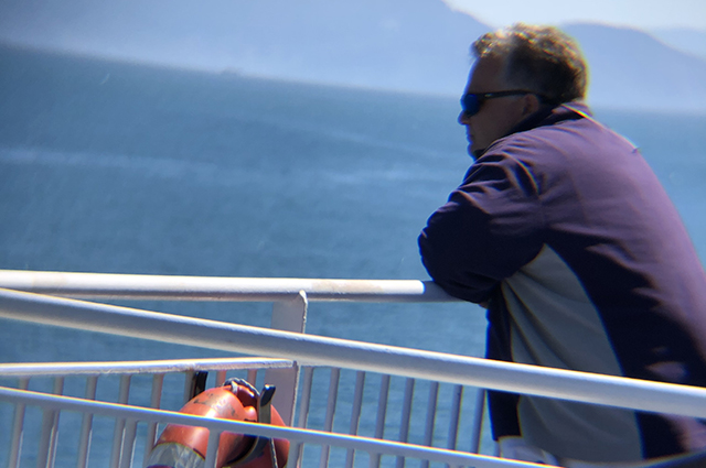 Chris on the Ferry