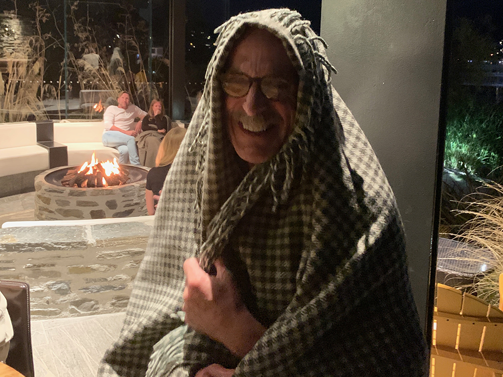 Jim in a blanket