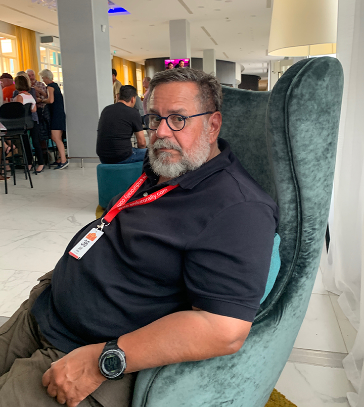 Jeff, taking a breather in the lobby