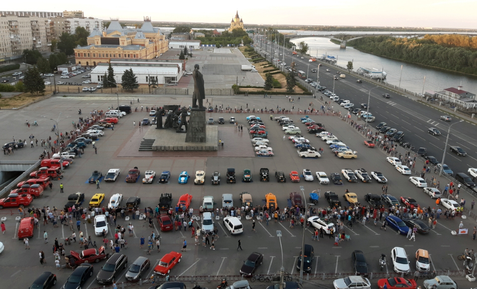 View of Nijhny Novgorod from Jeff's window