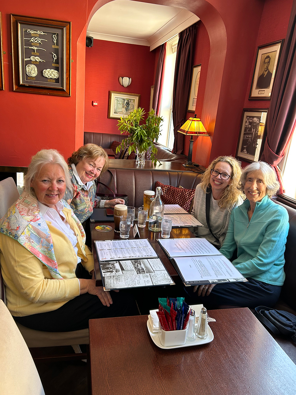 the ladies ready for lunch