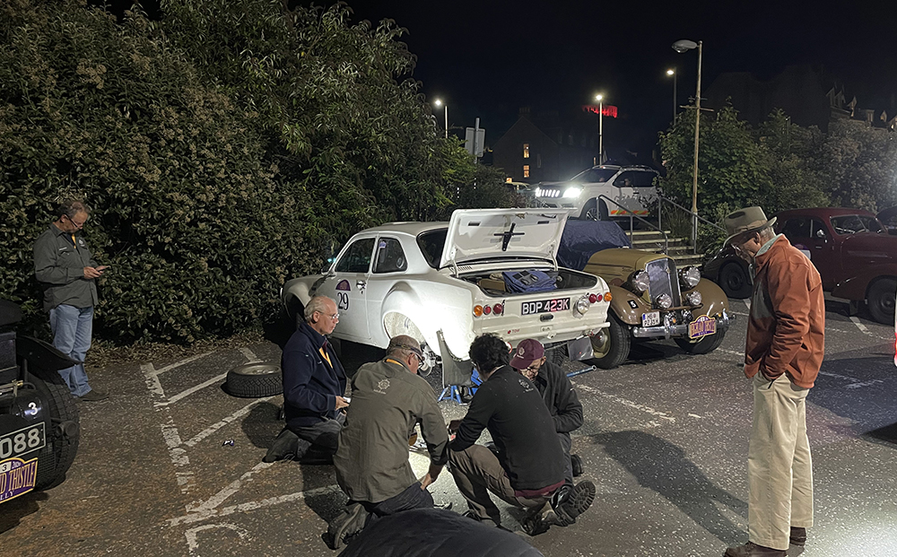Broken Spring being repaired